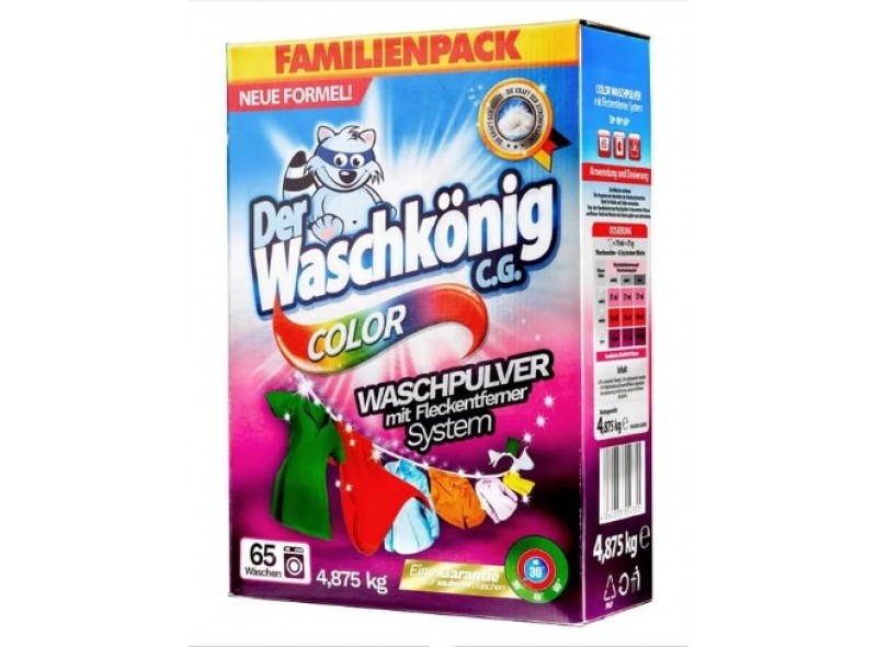 Порошок для стирки WASCHKONIG Color 4,875 кг, к/к (97-066) Порошок для стирки WASCHKONIG Color 4,875 кг, к/к (97-066)